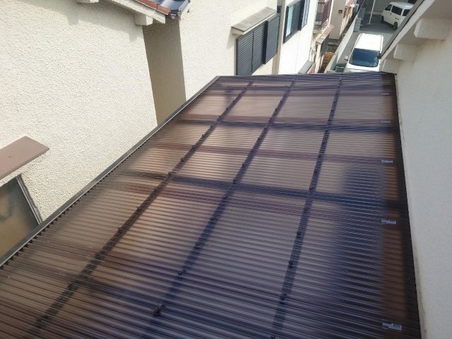 高砂市のベランダ屋根張り替え工事